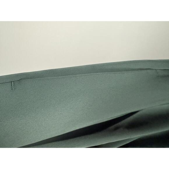 NWT Halara High Waisted Shirred Straight Leg Work Pants Dark Green M Petite - Picture 10 of 13